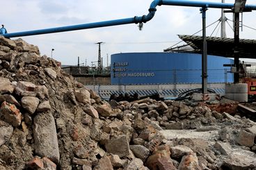Bild vergr&ouml;&szlig;ern: Baustelle am Magdeburger ZOB