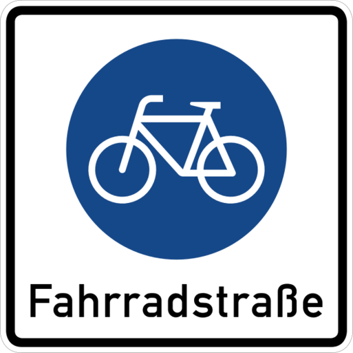 Verkehrszeichen 244.1 "Beginn Fahrradstra&szlig;e"
