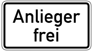 Fahrradstra&szlig;e - Goethestra&szlig;e - Anlieger