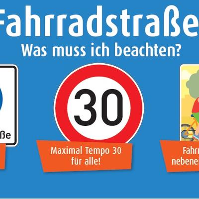 Verkehrsregeln Fahrradstra�e - Was muss ich beachten ?