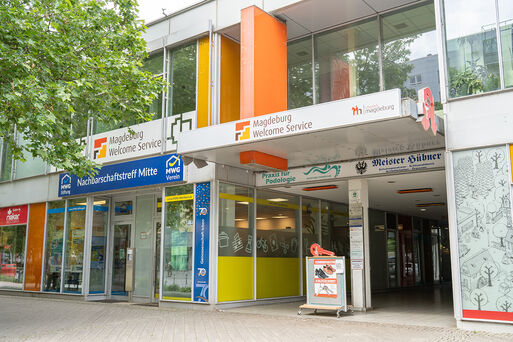 Geb&auml;udeansicht des Magdeburg Welcome Service
