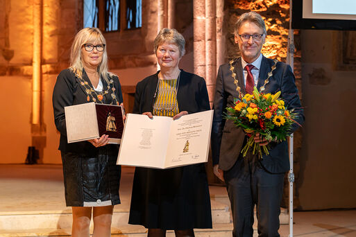 Oberb�rgermeisterin Borris, Prof. Dr. Hedwig R�ckelein, Prof. Dr. Strackeljan