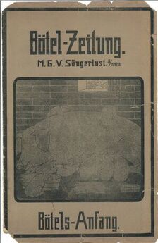 B�telzeitung vom M�nnergesang-Verein "S�ngerlust", Magdeburg Neustadt, 1910
