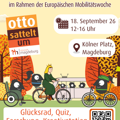 Bild vergr&ouml;&szlig;ern: Poster Mobilit�tsfest der Landeshauptstadt Magdeburg im Rahmen der Europ�ischen Mobilit�tswoche 2026